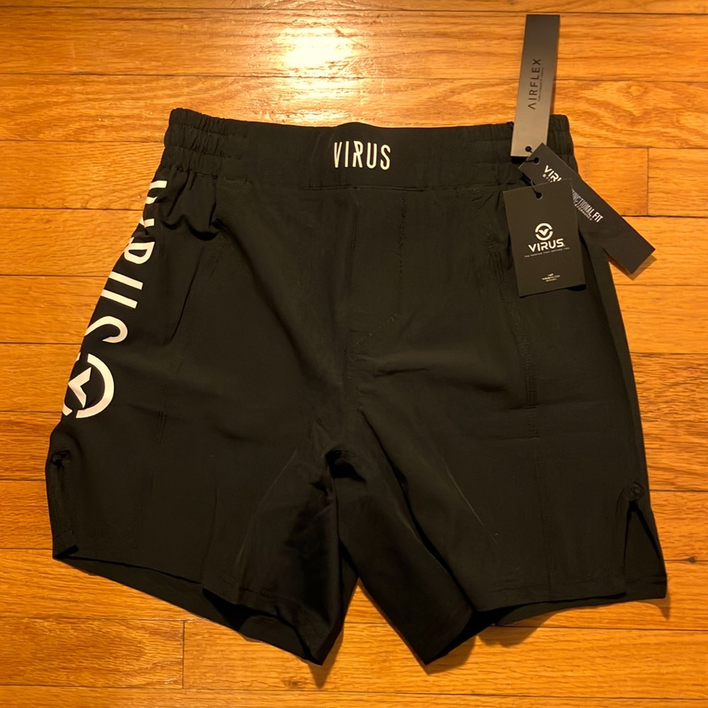Virus Men’s Small Black and White Vortex Running Shorts
